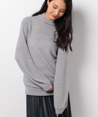 ＜レリアン/Leilian＞ ハイネックセ-タ- ライトグレー 【三越・伊勢丹/公式】