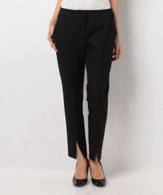 ＜レリアン/Leilian＞ 裾スリットパンツ クロ 【三越・伊勢丹/公式】