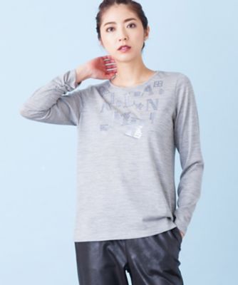 ＜レリアン プラスハウス＞ 大きいサイズ 【BALMAIN】スパンコールロゴカットソー ライトグレー 【三越・伊勢丹/公式】