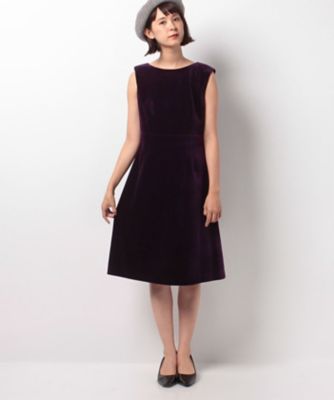 ＜OLD ENGLAND＞ コットンベルベットワンピース パープル 【三越・伊勢丹/公式】