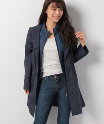 ＜レリアン/Leilian＞ ライナーベスト付スタンドカラーコート ネービーブルー 【三越・伊勢丹/公式】