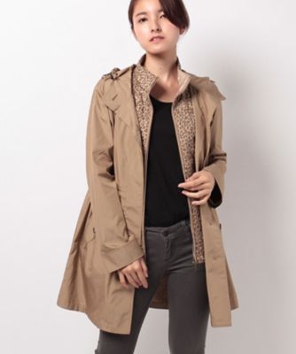 ＜レリアン/Leilian＞ ライナーベスト付スタンドカラーコート チャイロ 【三越・伊勢丹/公式】