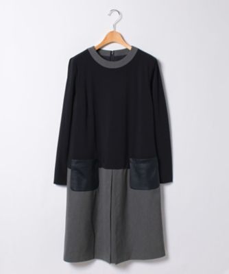 ＜レリアン プラスハウス＞ 大きいサイズ ワンピ-ス ネービーブルー 【三越・伊勢丹/公式】