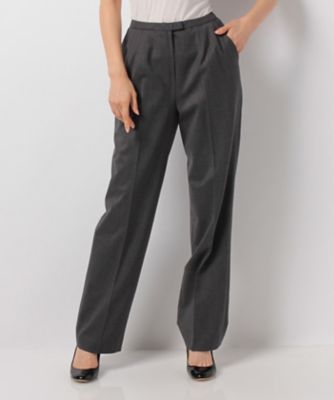 ＜レリアン/Leilian＞ センタープレスフルレングスパンツ グレー 【三越・伊勢丹/公式】