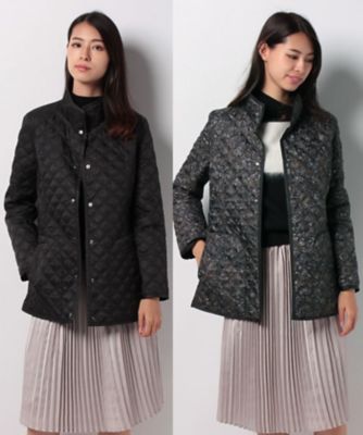 ＜レリアン/Leilian＞ リバーシブルキルディングジャケット クロ 【三越・伊勢丹/公式】