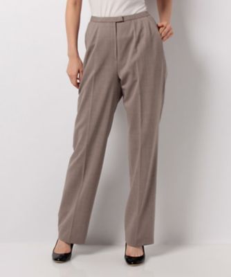 ＜レリアン プラスハウス＞ 大きいサイズ センタープレスフルレングスパンツ ベージュ 【三越・伊勢丹/公式】