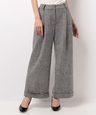 ＜レリアン/Leilian＞ ツイードワイドパンツ グレー 【三越・伊勢丹/公式】