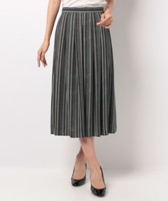 ＜レリアン/Leilian＞ 【セットアップ対応商品】総柄ミディ丈スカート ミドリ 【三越・伊勢丹/公式】