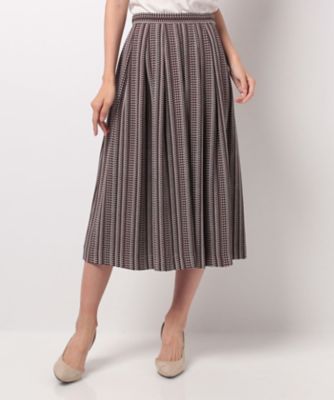 ＜レリアン/Leilian＞ 【セットアップ対応商品】総柄ミディ丈スカート ピンク 【三越・伊勢丹/公式】