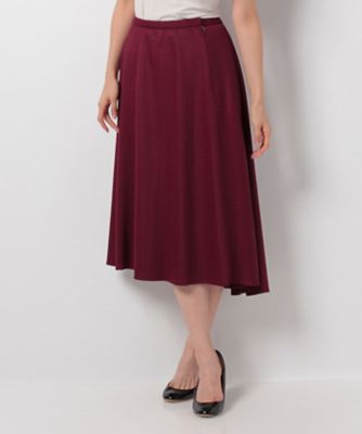 ＜レリアン プラスハウス＞ 大きいサイズ フレアスカ-ト アカ 【三越・伊勢丹/公式】