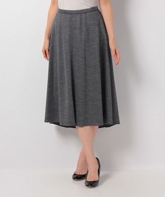 ＜レリアン プラスハウス＞ 大きいサイズ フレアスカ-ト グレー 【三越・伊勢丹/公式】