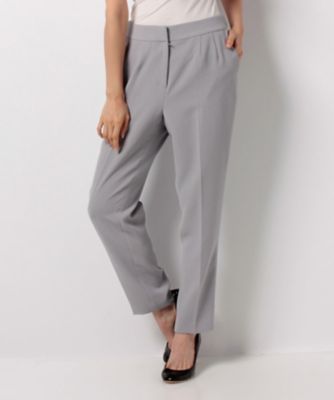 ＜レリアン プラスハウス＞ 大きいサイズ センタープレスパンツ ライトグレー 【三越・伊勢丹/公式】