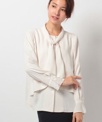 ＜レリアン/Leilian＞ ボウタイワンカラーブラウス アイボリー 【三越・伊勢丹/公式】