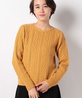 ＜OLD ENGLAND＞ コーラルケーブルプルオーバー イエロー 【三越・伊勢丹/公式】