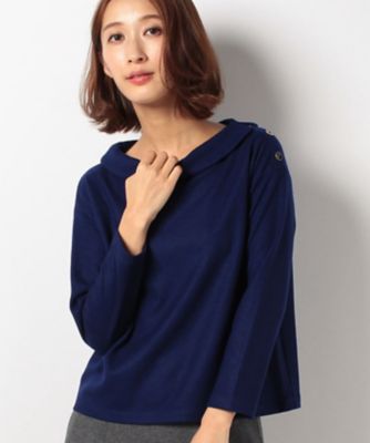 ＜OLD ENGLAND＞ HONOREソリッドジャージープルオーバー ブルー 【三越・伊勢丹/公式】