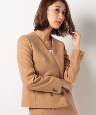 ＜OLD ENGLAND＞ 【セットアップ対応商品】ウールスムースノーカラージャケット キャメル 【三越・伊勢丹/公式】