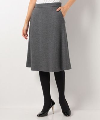 ＜OLD ENGLAND＞ 【セットアップ対応商品】ウールスムーススカート チャコールグレー 【三越・伊勢丹/公式】