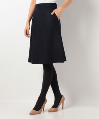 ＜OLD ENGLAND＞ 【セットアップ対応商品】ウールスムーススカート ネイビー 【三越・伊勢丹/公式】