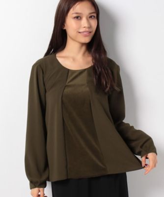 ＜レリアン プラスハウス＞ 大きいサイズ シフォンブラウス ミドリ 【三越・伊勢丹/公式】