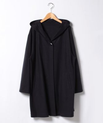 ＜レリアン プラスハウス＞ 大きいサイズ フード付きコート ネービーブルー 【三越・伊勢丹/公式】