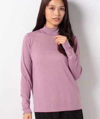 ＜レリアン/Leilian＞ ハイネックニットプルオーバー ピンク 【三越・伊勢丹/公式】