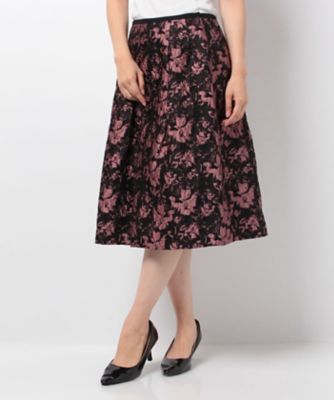 ＜レリアン プラスハウス＞ 大きいサイズ フレアスカート アカ 【三越・伊勢丹/公式】