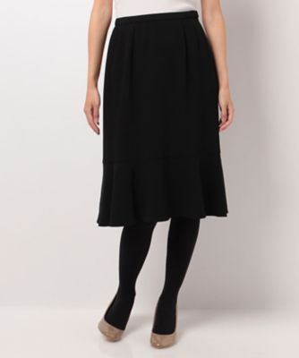 ＜レリアン/Leilian＞ ヘムフレア切替スカート クロ 【三越・伊勢丹/公式】