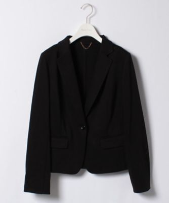 ＜ローズティアラL＞ 大きいサイズ ジャケットカルゼジャージーテーラードジャケット クロ 【三越・伊勢丹/公式】