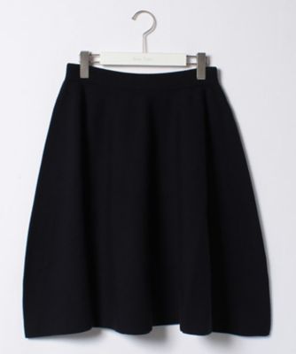 ＜ローズティアラL＞ 大きいサイズ 【セットアップ対応商品】ウエストゴムニットフレアースカート ネービーブルー 【三越・伊勢丹/公式】