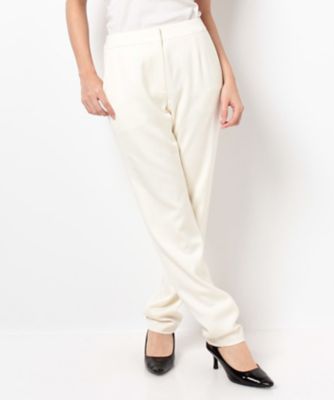 ＜ELISA＞ ウールロイヤルサテンパンツ アイボリー 【三越・伊勢丹/公式】