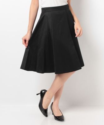 ＜ELISA＞ ウールロイヤルサテンスカート クロ 【三越・伊勢丹/公式】