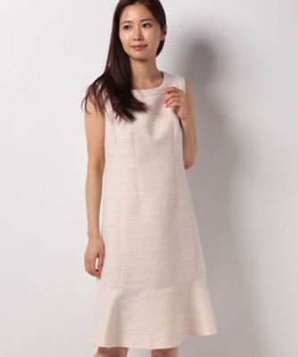 ＜ELISA＞ 【セットアップ対応商品】スペックダイツィードワンピース ピンク 【三越・伊勢丹/公式】