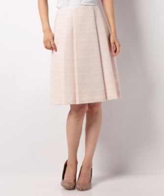 ＜ELISA＞ 【セットアップ対応商品】スペックダイツィード スカート ピンク 【三越・伊勢丹/公式】