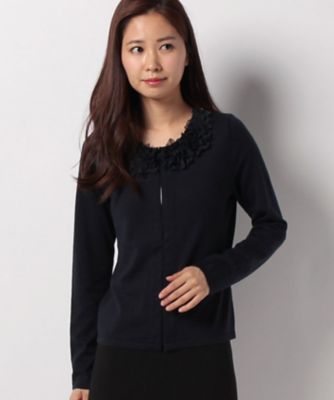 ＜ELISA＞ フラワーモチーフニット ネービーブルー 【三越・伊勢丹/公式】