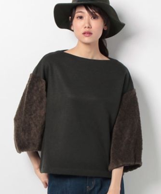 ＜CARA O CRUZ＞ モコモコプルオーバーニット ダークグリーン 【三越・伊勢丹/公式】