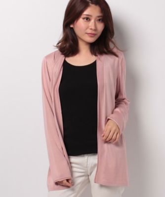 ＜レリアン/Leilian＞ シンプルトッパーカーディガン ピンク 【三越・伊勢丹/公式】