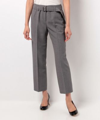 ＜レリアン/Leilian＞ センタープレスクロップドパンツ ライトグレー 【三越・伊勢丹/公式】