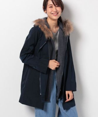 ＜CARA O CRUZ＞ ライナー付3WAYコート ネービーブルー 【三越・伊勢丹/公式】