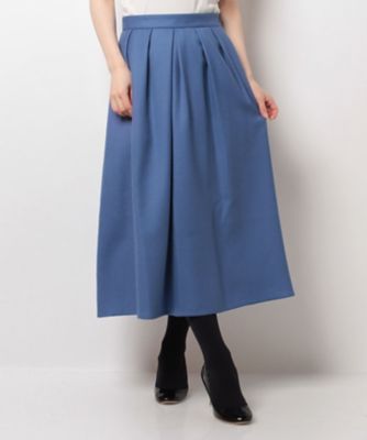 ＜CARA O CRUZ＞ ロングフレアースカート アオ 【三越・伊勢丹/公式】