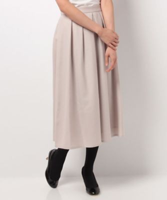 ＜CARA O CRUZ＞ ロングフレアースカート ベージュ 【三越・伊勢丹/公式】