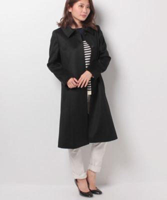 ＜レリアン/Leilian＞ カシミヤAラインコート クロ 【三越・伊勢丹/公式】