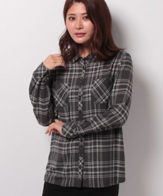 ＜レリアン/Leilian＞ チェック柄ブラウス グレー 【三越・伊勢丹/公式】