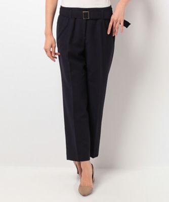 ＜レリアン プラスハウス＞ 大きいサイズ センタープレスクロップドパンツ ネービーブルー 【三越・伊勢丹/公式】