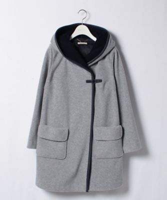 ＜ローズティアラL＞ 大きいサイズ ビックフードコーディガン グレー 【三越・伊勢丹/公式】