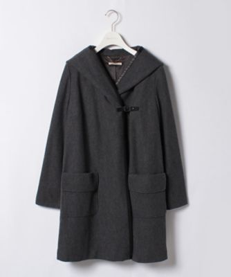 ＜ローズティアラL＞ 大きいサイズ ビックフードコーディガン グレー 【三越・伊勢丹/公式】