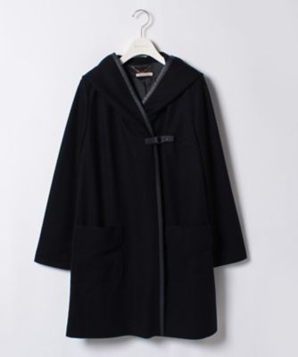 ＜ローズティアラL＞ 大きいサイズ ビックフードコーディガン ネービーブルー 【三越・伊勢丹/公式】