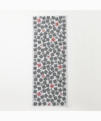 ＜戸田屋商店＞ 手ぬぐい 三升(みます)に隈取(くまどり)ちらし 【三越・伊勢丹/公式】