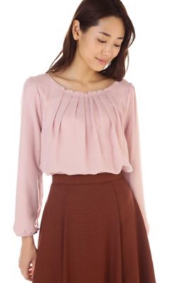 ＜ナチュラル ビューティー/NATURAL BEAUTY＞ ヴィーナスプラチナ梨地ブラウス(0187210013) ピンク 【三越・伊勢丹/公式】