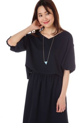 ＜ナチュラル ビューティー/NATURAL BEAUTY＞ [ウォッシャブル]ガルーダドビークロスブラウス(0187210600) ネービー 【三越・伊勢丹/公式】