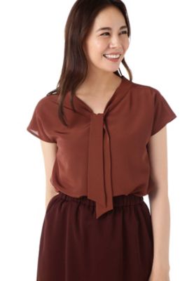 ＜ナチュラル ビューティー/NATURAL BEAUTY＞ [ウォッシャブル]プルプルデシンブラウス(0187210602) ブラウン 【三越・伊勢丹/公式】